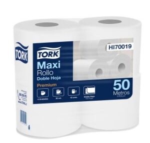 Papel higiénico 4 rollos 50 mts hoja doble Tork